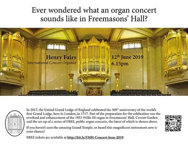 Freemasons Hall Organ Concert